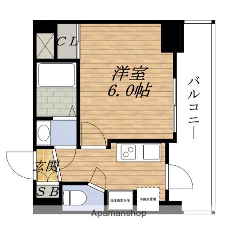 SERENITE新大阪カルム(1K/15階)の間取り写真