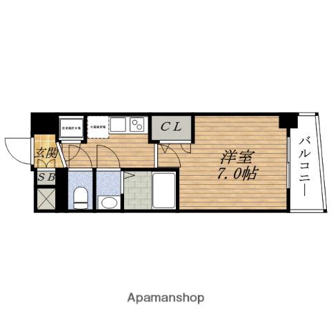 SERENITE新大阪カルム(1K/9階)の間取り写真