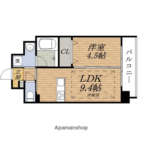第25セキネマンション(1LDK/8階)の間取り写真