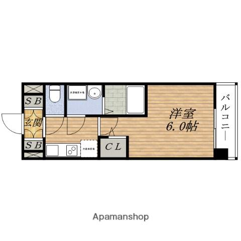 M-RESIDENCE新大阪GARDEN(1K/8階)の間取り写真