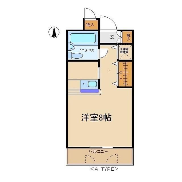 エルボスク2(ワンルーム/5階)の間取り写真