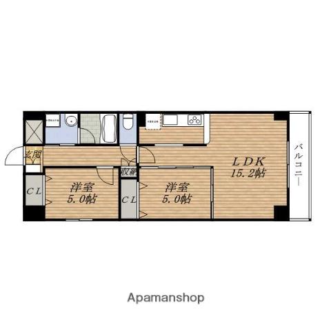 ルミネソレイユⅡ(2LDK/3階)の間取り写真