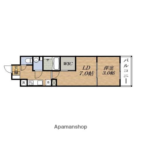 ファーストフィオーレ江坂垂水町(1LDK/7階)の間取り写真