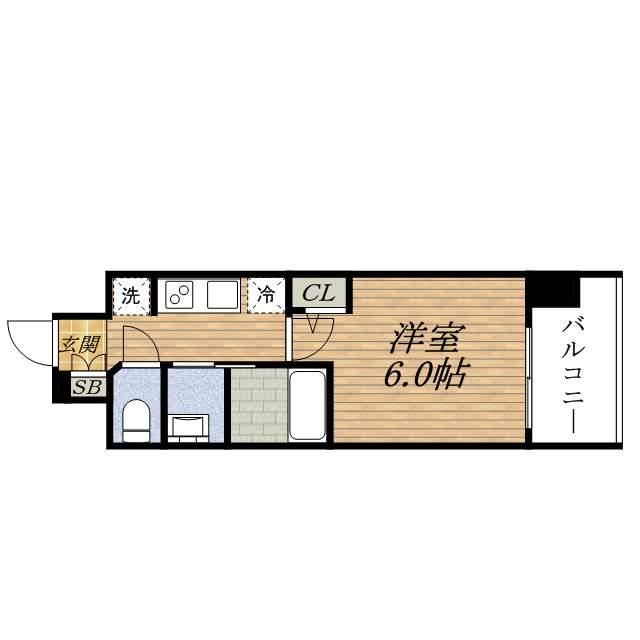 ESTEMCOURT新大阪XⅢニスタ(1K/8階)の間取り写真