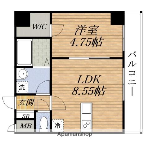 パーラム トヨツ(1LDK/2階)の間取り写真