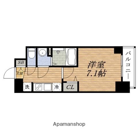PRESSANCE新大阪ストリーム(1K/5階)の間取り写真