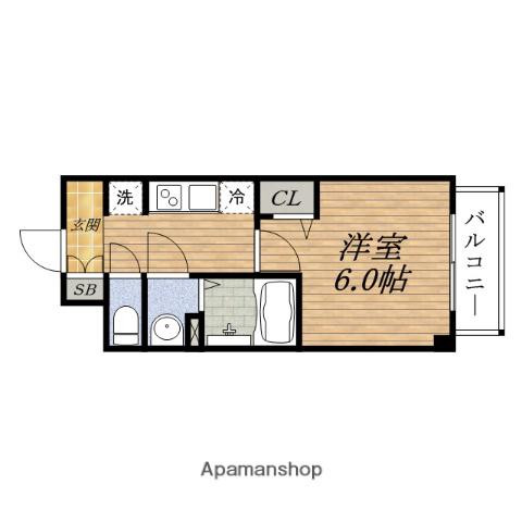 PRESSANCE新大阪ストリーム(1K/3階)の間取り写真