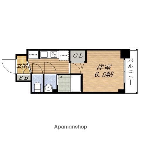 PRESSANC新大阪イオリア(1K/6階)の間取り写真