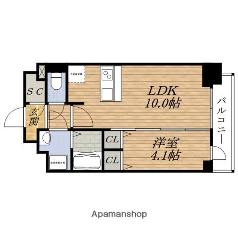 PRESSANC新大阪イオリア(1LDK/7階)の間取り写真