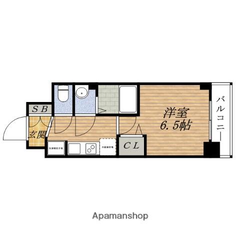 PRESSANC新大阪イオリア(1K/6階)の間取り写真