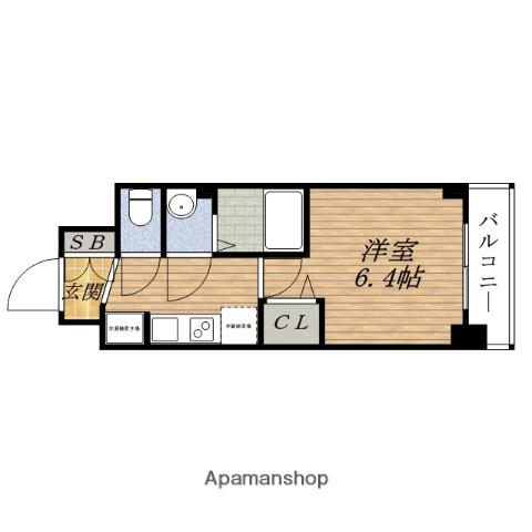 PRESSANC新大阪イオリア(1K/4階)の間取り写真