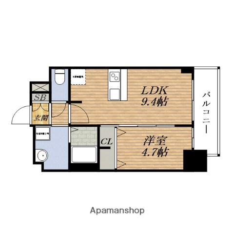 PRESSANCE新大阪ジェイズ(1LDK/9階)の間取り写真
