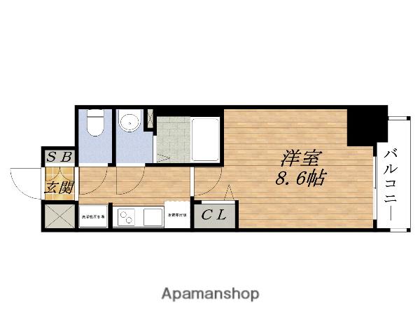 PHOENIX新大阪(1K/3階)の間取り写真