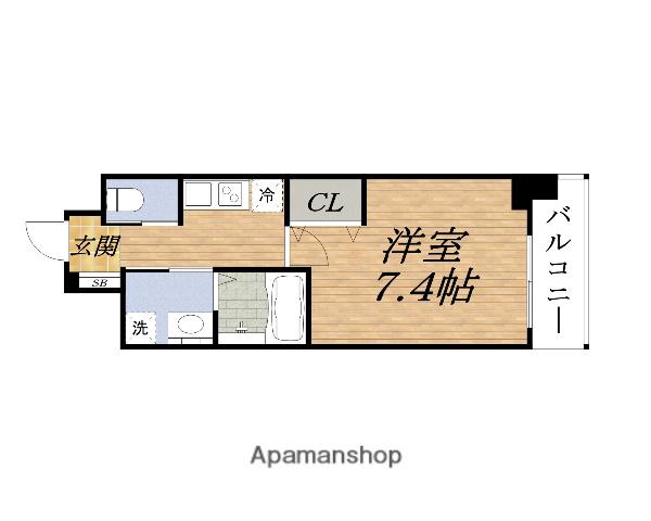 FIRST FIORE江坂レガリス(1K/9階)の間取り写真