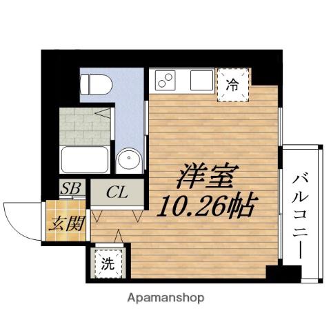FEEL MIKUNI(1K/5階)の間取り写真