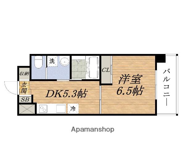 アールエス FLATS(1DK/4階)の間取り写真