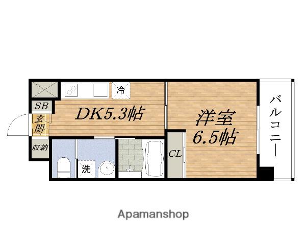 アールエス FLATS(1DK/3階)の間取り写真