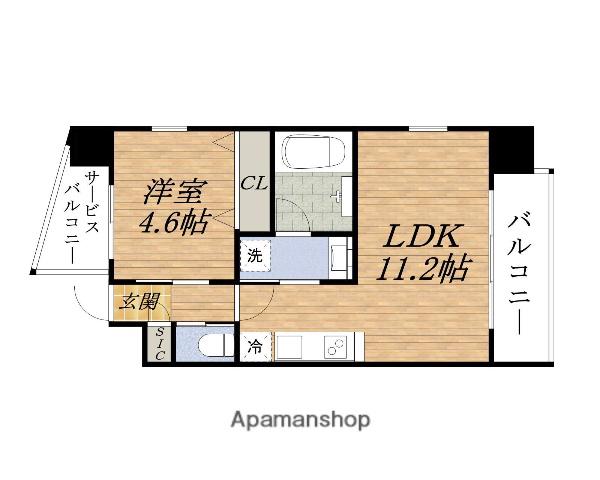 PREGIO 十三(1LDK/13階)の間取り写真