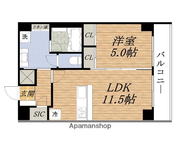 DIMUS新大阪(1LDK/10階)の間取り写真