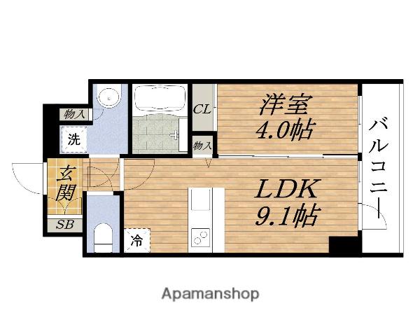 DIMUS新大阪(1LDK/7階)の間取り写真