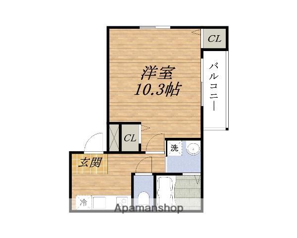 フジパレス井高野駅西Ⅱ番館(1LDK/3階)の間取り写真