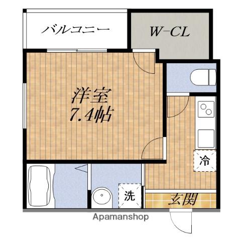 FUJIPALACE吹田垂水町(1K/1階)の間取り写真