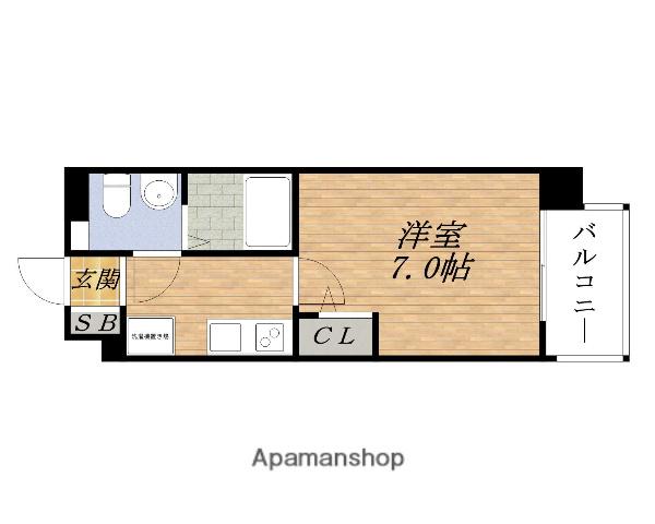 セレニテ三国プリエ(1K/10階)の間取り写真