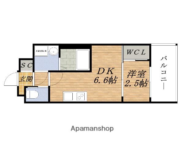 セレニテ三国プリエ(1DK/10階)の間取り写真