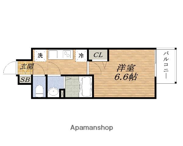 アドバンス大阪ヴェンティ(1K/2階)の間取り写真