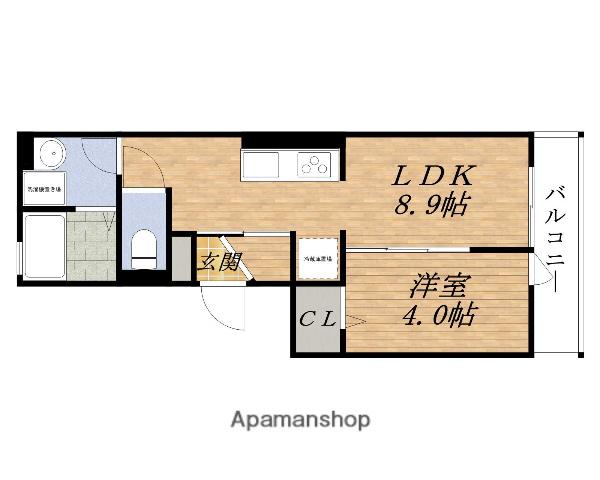 ウィン淡路駅前JR淡路駅プロジェクト(1LDK/2階)の間取り写真