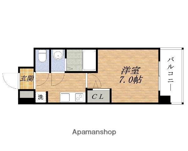 SERENITE新大阪プリエ(1K/14階)の間取り写真