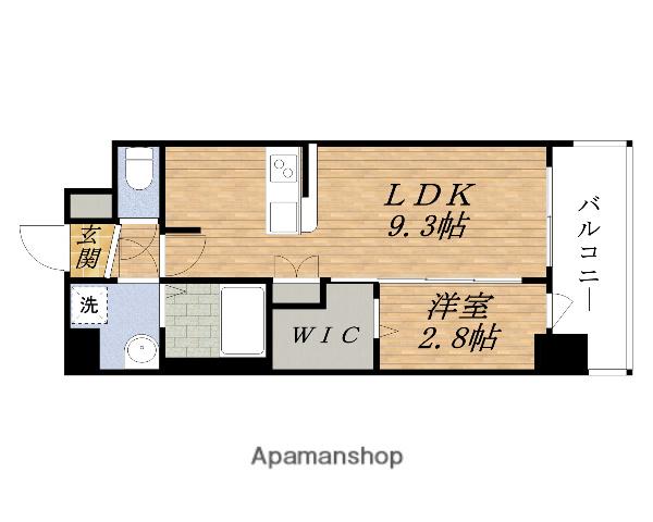 SERENITE新大阪プリエ(1LDK/10階)の間取り写真