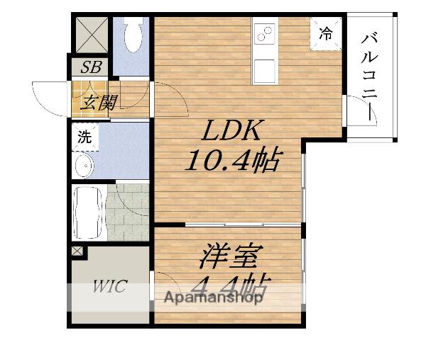 ウェルスクエアESAKA(1LDK/1階)の間取り写真