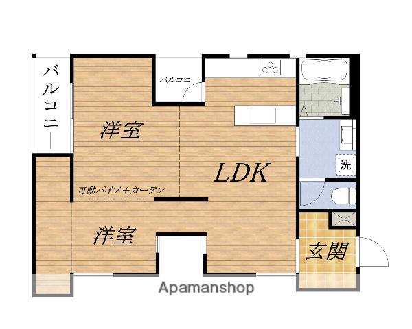 リュエル・ノール(ワンルーム/3階)の間取り写真