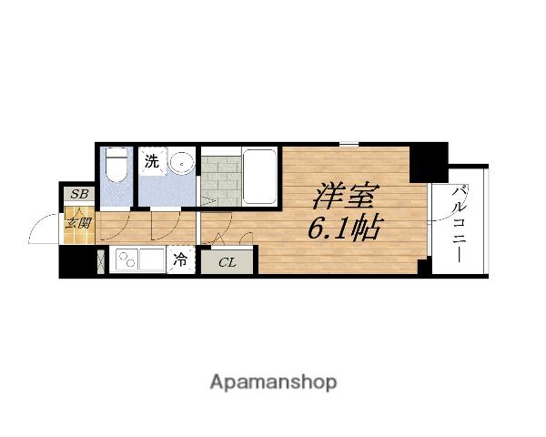 エスリードレジデンス大阪GRANDノースⅠ(1K/3階)の間取り写真