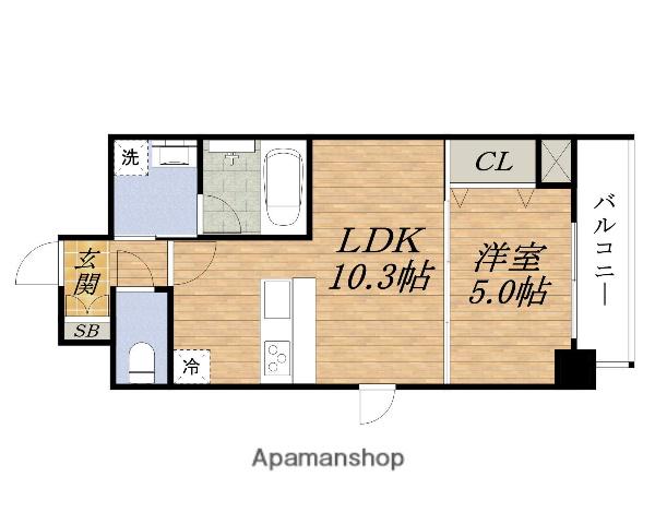 LA PECHE KINO(1LDK/2階)の間取り写真