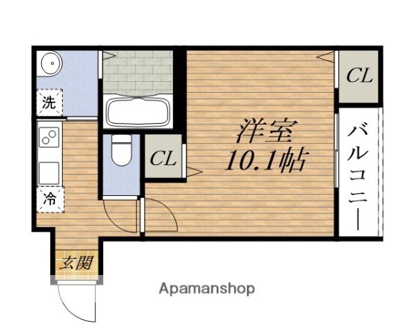 フジパレス吹田中の島公園Ⅱ番館(1K/2階)の間取り写真