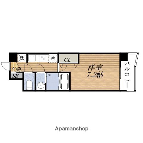 SERENITE西中島アリア1番館(1K/6階)の間取り写真