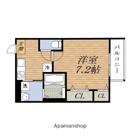 フジパレス吹田朝日が丘Ⅲ番館(1K/1階)の間取り写真