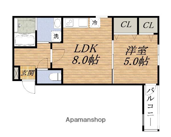 FUJIPALACE 庄内ノース(1LDK/1階)の間取り写真