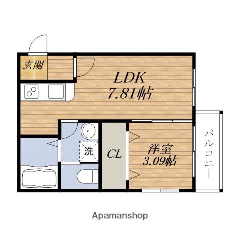 プリヴェ エサカ(1LDK/2階)の間取り写真