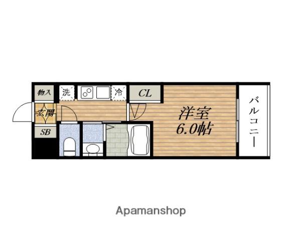 エステムコート新大阪ⅩⅤフロウ(1K/8階)の間取り写真