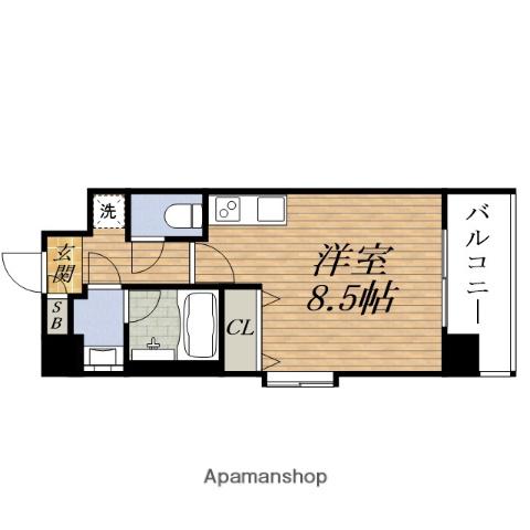 PRESSANCE神崎川ファインブレス(ワンルーム/5階)の間取り写真