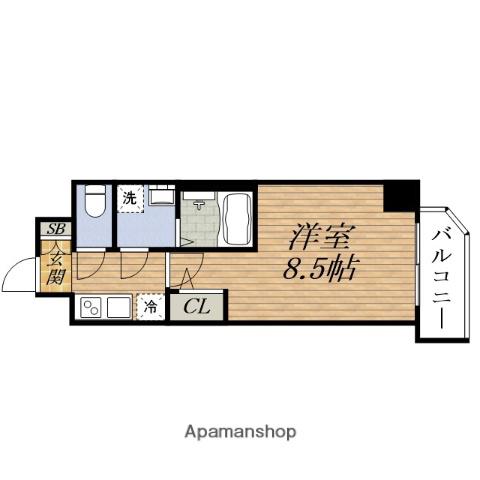 FIRST FIORE江坂ネクシス(1K/10階)の間取り写真