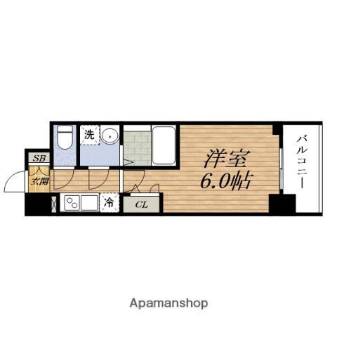 エスリードレジデンス大阪GRANDノースⅡ(1K/9階)の間取り写真