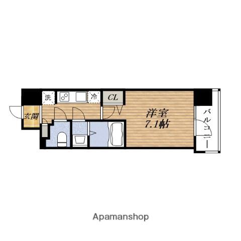 スプランディッド十三本町(1K/7階)の間取り写真