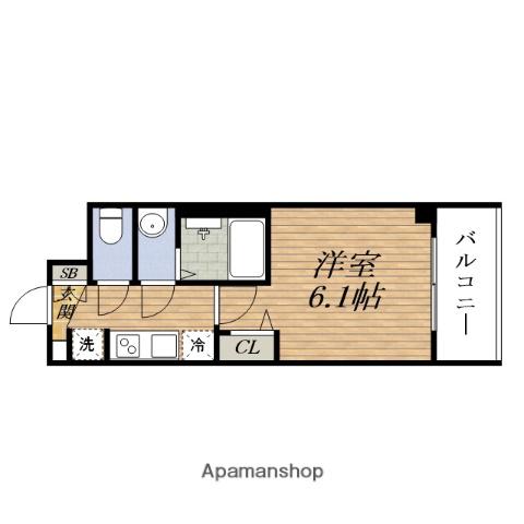 PRESSANCE東三国駅前グランクラス(1K/5階)の間取り写真