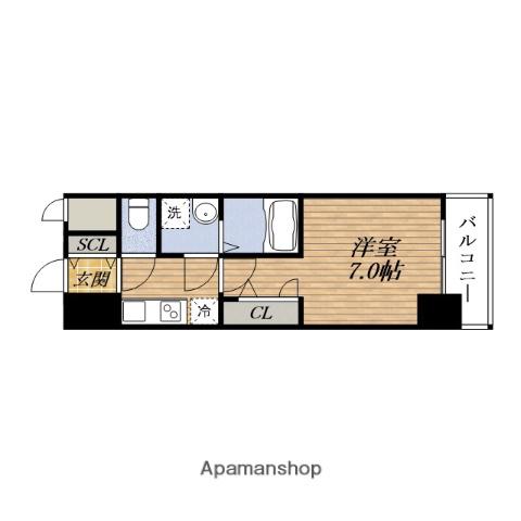 ライジングメゾン新大阪サウス旧コンフォリア・リヴ新大阪(1K/11階)の間取り写真