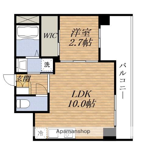 ADVANCE江坂ラシュレ(1LDK/8階)の間取り写真