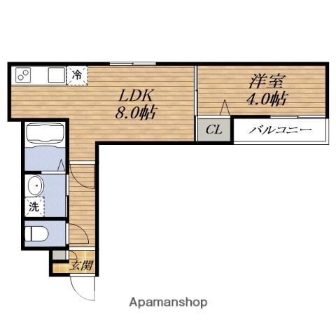アレグリア豊津(1LDK/1階)の間取り写真